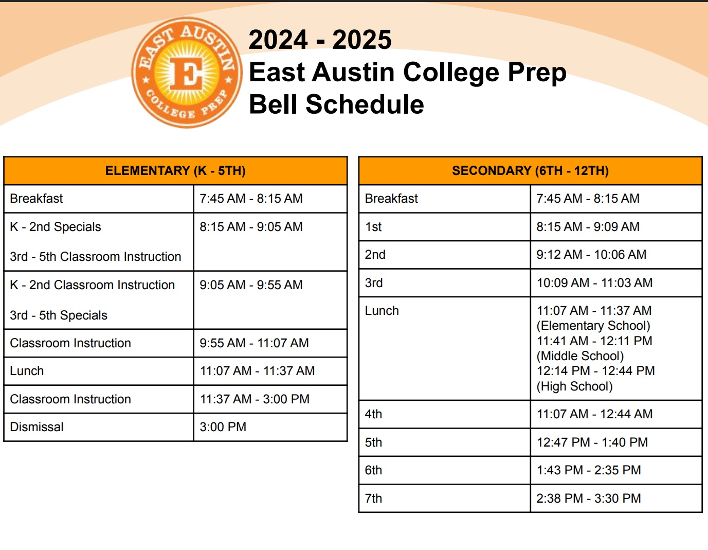 2025 Bus Schedule