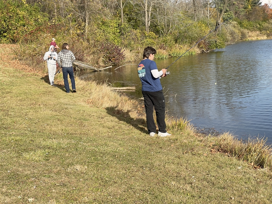 Students fish at Camp Myeerah.