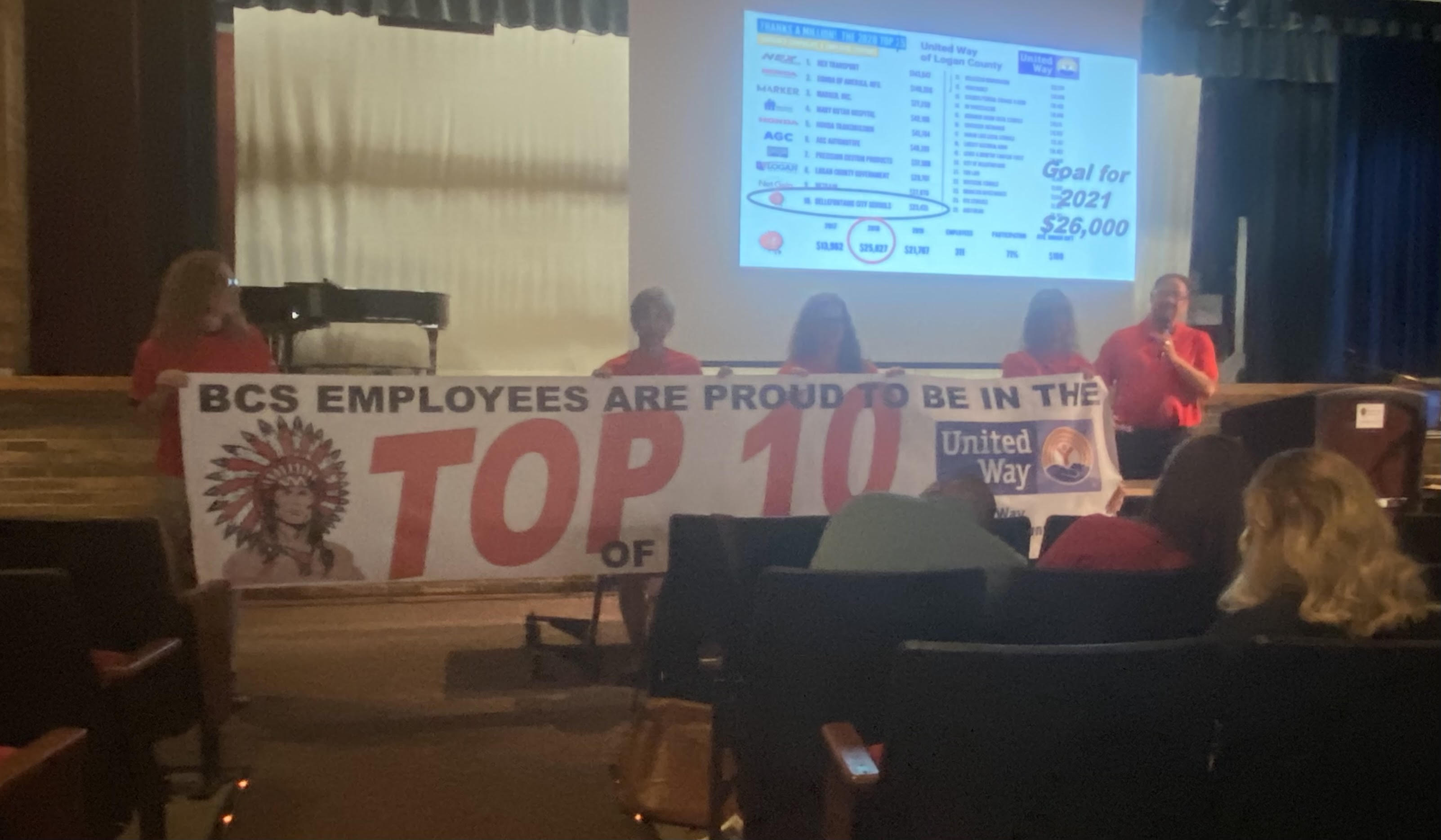 United Way of Logan County honors BCS staff. United Way of Logan County honors BCS staff.